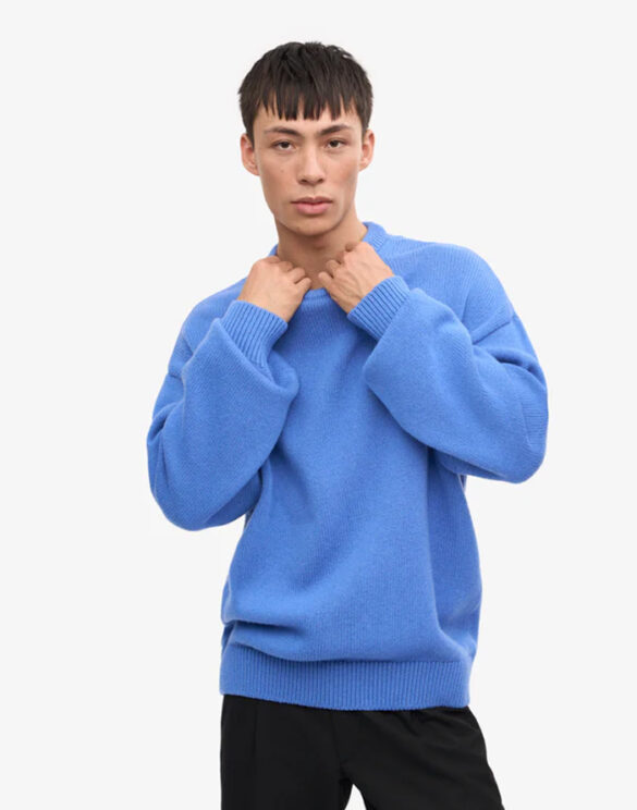 Colorful Standard Oversized Merino Wool Crew Pacific Blue