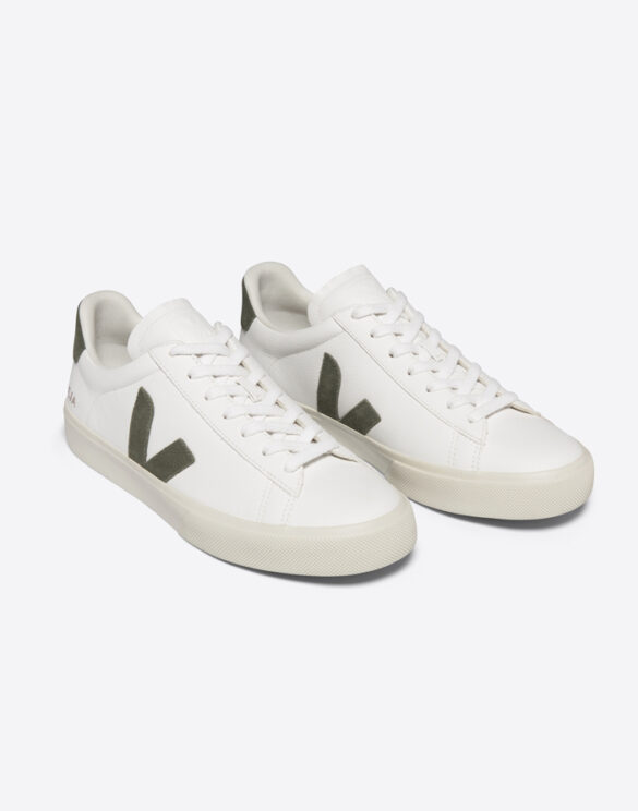 Veja Footwear Campo Leather White Khaki Sneakers