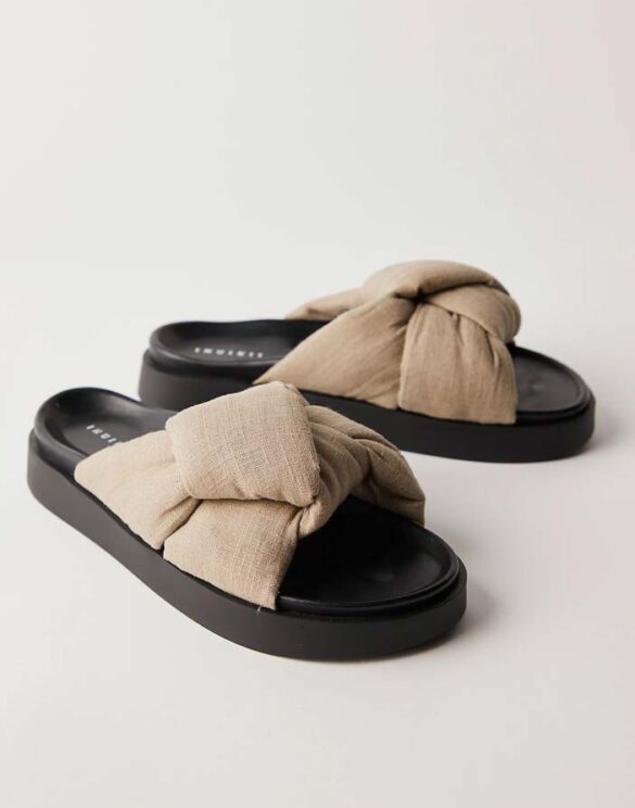 Inuikii Oversized Linen Knot Taupe 1004.003.0171.163 Women's footwear Footwear