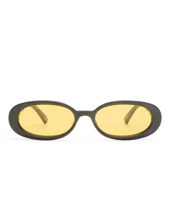 Le Specs LSP2552181 Outta Love Black Mustard Päikeseprillid Aksessuaarid Prillid Päikeseprillid
